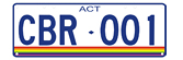 Example picture of a rainbow numberplate